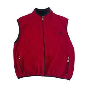 Vintage Medium Red Champion Sweater Vest !